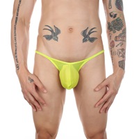 String pour homme à taille basse, ceinture fine en maille fluorescente, string sexy pour gays, sous-vêtements de taille européenne, lingerie sexy pour homme