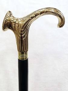 Bâton de marche en bois fait à la main avec poignée Derby en laiton/Cannes de marche en bois avec poignée derby en laiton - Product Image 2