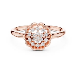 0.085 CT Lab Diamond Floral <b>Ring</b> for Women VVS-VS EF Clarity 18KT, 14KT, 10KT Gold & 925 Silver Rose, Yellow, White Gold - Product Image 2