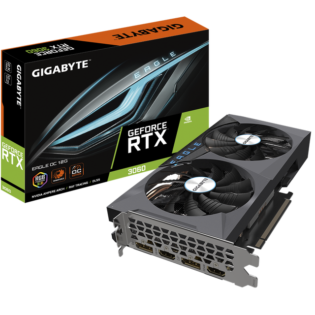 Graphics Card Cheap GIGABYTE GeForce RTX 3060 EAGLE 12G (rev. 2.0) OEM Gaming Graphic Cards