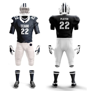 Nuevas llegadas por encargo transpirable impreso poliéster reversible fútbol americano camisetas pantalones uniformes conjunto colores personalizados - Product Image 1