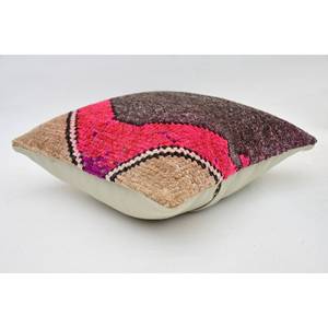 Coussin Kantha en laine multicolore patchwork 12x12 pouces Coussin décoratif tissé avec motif vintage - Product Image 5