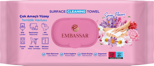 Lingettes humides parfumées à la fleur de printemps, multi-usages, pour le nettoyage du verre, du bois et de la céramique - Product Image 2