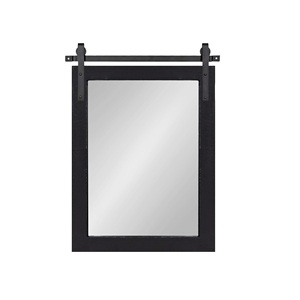 Miroir mural encadrée en bois de style ferme Cates, cadre en bois rustique, miroir décoratif pour salon, chambre à coucher et entrée - Product Image 2