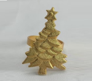 Gold Party Table Decoration Accessories Aluminum Casted Serviette <b>Holder</b> Rings West Dinner <b>Towel</b> Napkin Ring Sunflower Designed - Product Image 4