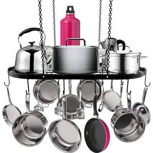 Ot-estante de almacenamiento colgante montado en la pared para ollas y sartenes, organizador de cocina, gran oferta - Product Image 1