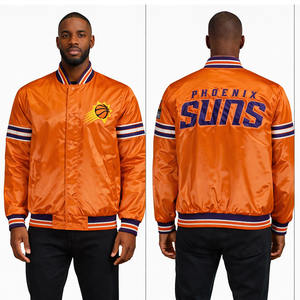 Chaquetas Bomber Unisex de Satén de Seda 100% Estilo Nuevo, Chaqueta Bomber de Satén Informal de Invierno para Hombre a la Moda al por Mayor - Product Image 3