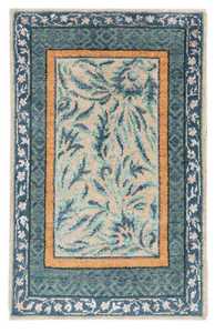 Haute Qualité 5x8 Bleu Tapis Handmatted Persan Design Laine Tapis Moderne Coton Soie pour Salon - Product Image 6