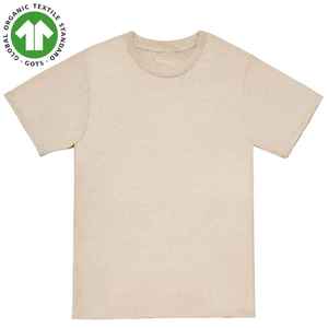 เสื้อยืดลูกเรือออแกนิกน้ำหนักเบาสำหรับผู้หญิงใส่ได้ทั้งชายและหญิงพร้อมวัสดุที่เป็นมิตรต่อสิ่งแวดล้อมสีดำและธรรมชาติ - Product Image 1