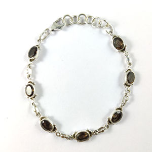 สร้อยข้อมือคริสตัลสโมคกี้ควอตซ์ 9.8 กรัม กำไลข้อมือสุดหรูสำหรับผู้หญิง - Product Image 1