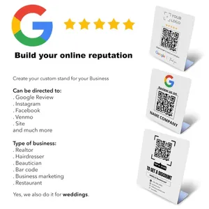 Support de présentation de table avec code QR et NFC intégré pour avis Google, 4 mm, premium, fabriqué avec de l'acrylique importé de 6 mm - Product Image 5