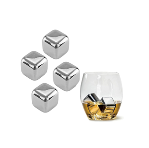 ชิลเลอร์ไวน์สแตนเลสลูกบอลน้ำแข็งวิสกี้38มม. อุปกรณ์เสริมก้อนน้ำแข็งสีทอง - Product Image 4