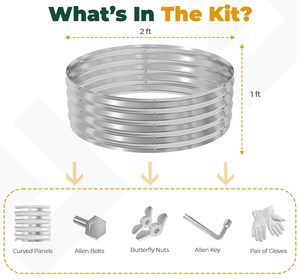 Grossiste Pot de légumes surélevé ovale en métal Montage facile Équipement de jardinage extérieur en acier inoxydable galvanisé OEM ODM - Product Image 3