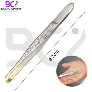 Pinzas de 3 piezas, herramientas de belleza de productos de acero inoxidable, pinzas para cejas con revestimiento antideslizante, para pelos encarnados de cejas - Product Image 2