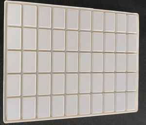Bandejas blancas de plástico PVC para almacenamiento con 24 compartimentos bandejas de almacenamiento de plástico blanco - Product Image 2