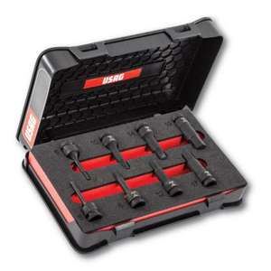 Usag Assortment with 1/2'' <b>Impact</b> Hexagonal <b>Sockets</b> in ABS Case 8-Piece <b>Socket</b> Set - Product Image 1