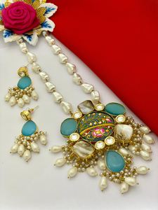 ชุดจี้บาร็อคโบราณ Mala สำหรับผู้หญิงและเด็กผู้หญิงเครื่องประดับชาติพันธุ์พร้อมเครื่องประดับแบบสัมผัสคลาสสิกของราชวงศ์สำหรับชุดลำลองและเทศกาล - Product Image 4