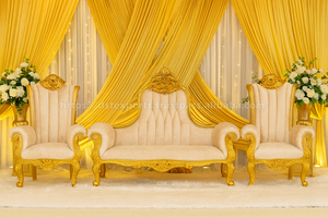 Juego de Sofás de Madera Tallada de Primera Calidad para Decoración de Recepciones de Boda, Exclusivo Juego de Sofás Indio para Bodas, Muebles para Escenario de Recepción, EE. UU. - Product Image 2