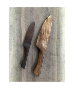 2 piezas de acero inoxidable de lujo con resina de latón/madera/asas de mármol juego de servidor metálico plateado pastel juego de cubiertos de desierto - Product Image 2