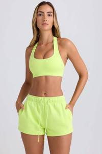 Short de survêtement personnalisé Key Lime taille moyenne avec poches pour femmes, short de fitness doux et respirant à taille haute pour femmes - Product Image 6