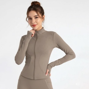 Chaquetas de Yoga de Secado Rápido para Mujer, Tallas Grandes, Ropa Deportiva, Equitación, Logotipo Frontal, OEM ODM, Invierno, Cierre de Cremallera, Transpirable - Product Image 4