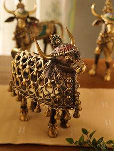 Heritage Style Brass Handcrafted <b>Elephant</b> Figurine Decorative Sculpture For Home Temple Office <b>Table</b> Exclusive Art Piece - Product Image 5