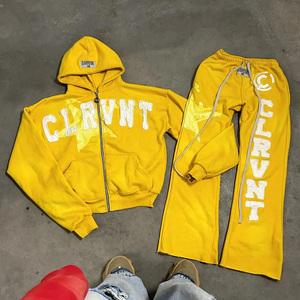 ชุดแทร็กซิปลายกรดของผู้ชายชุดวิ่งจ๊อกกิ้งแบบกำหนดเองพิมพ์ลายกรดสำหรับฤดูหนาว - Product Image 1