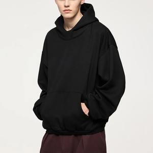 Logo personnalisé de haute qualité grande taille sweats à capuche pour hommes Gsm coton épais vierge uni lourd coupe régulière sweats à capuche - Product Image 6