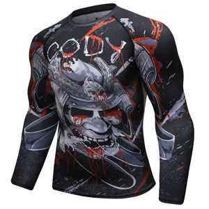 Haute qualité unisexe Compression MMA Rash Guard respirant chemise à manches longues Protection personnalisable pour les hommes - Product Image 2