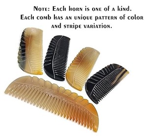 หวีผมควายฮอร์นทำมือทำจากธรรมชาติหวีสางวัวแฟชั่นพร้อมโลโก้ออกแบบได้ตามต้องการ - Product Image 4