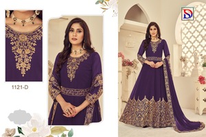 Latest Designer Fancy Georgette With Codding Work Salwar Kameez and Georgette Lase Dupatta Wholesale <b>Supply</b> - Product Image 5