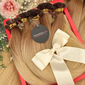 Extensiones de cabello humano virgen 2025 vietnamita de alta calidad, superventas de 100%, punta plana, cutícula completa, súper doble dibujado - Product Image 1