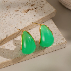 Boucles d'oreilles pendantes en argent sterling 925 faites à la main, pierres précieuses naturelles mélangées, forme d'étoile de 10 mm - Product Image 6