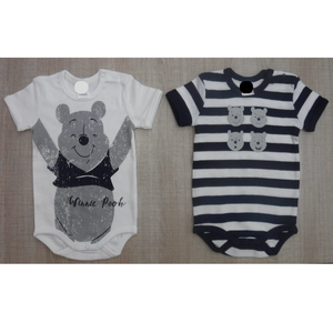 Combinaison unisexe en coton 100% 190gsm 1x1 côtelé imprimé, approvisionnement ODM en stock, avec un design imprimé sur la poitrine - Product Image 1