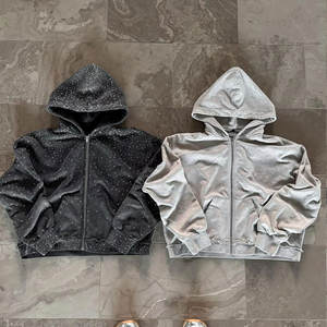 Sweat à capuche en strass All Eyes On You en coton mélangé style Rockstar avec sweat à capuche en strass - Product Image 4