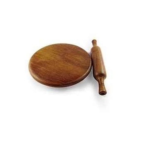 Solid Wood Rolling Board Rolling Pin Round Chakla Belan for Baking Tools Used for Making Roti Pizza Pastry <b>Dough</b> in Kitchen - Product Image 4