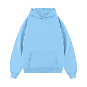 Sudaderas con capucha de logotipo personalizado 350 Gsm Jersey de color sólido para hombre Sudadera con capucha de gran tamaño para hombres Sin cuerda en blanco 350 Gsm Sudadera con capucha - Product Image 6