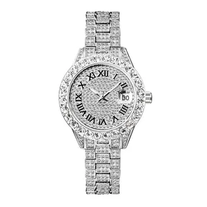 Reloj de pulsera mecánico de lujo Bling Full VVS Moissanite Diamond Unisex Hip Hop Iced Out para hombres y mujeres - Product Image 4