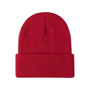 Bonnets Chapeaux Logo personnalisé Ski Warm 100% Bonnet en tricot côtelé acrylique Hiver 2026 - Product Image 6