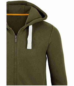 Sweat à capuche pour hommes personnalisé en usine respirant 100% coton matériel avec poche zippée en polaire douce conception de la mode fournisseur en gros - Product Image 4