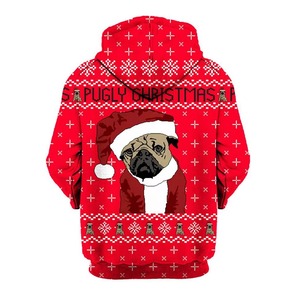 Sweat à capuche pour homme personnalisé pour Noël, confortable et tendance, 100% polyester, Noël avec logo personnalisé, faible MOQ - Product Image 3