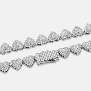 Colgante de Diamantes Personalizado de Aleación Estilo Hip Hop con Cadena de Eslabones Helados - Regalo - Product Image 3