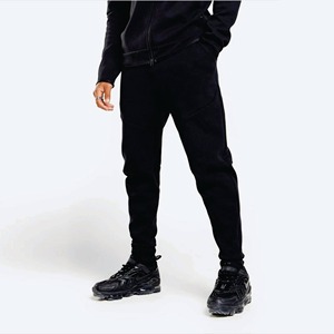 OEM Diseño 69% Algodón 31% Poliéster Negro Hombres Tech Fleece Chándal Cremallera completa Sudadera con capucha Joggers Pantalones de chándal Chándal - Product Image 4