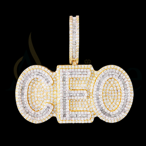 Pendentif en diamant Moissanite en argent sterling 925 Bijoux unisexes fabriqués pour améliorer la beauté sans effort - Product Image 1