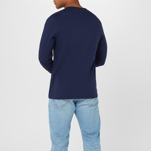 T-shirt décontracté sport personnalisé pour homme à manches longues en coton pur premium, anti-plis, séchage rapide, prix de gros abordable - Product Image 4