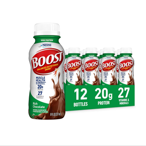 BOOST High Protein Ready to Drink Balanced Nutritional Drink, Rich Chocolate, 8 FL OZ (Pack of 12) - Product Image 1