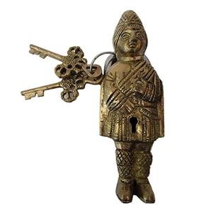 Fournisseur en vrac Serrure à cadenas en fer antique fabricant Fonte faite à la main avec 2 clés - Product Image 4