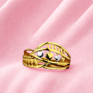 Elegante Anillo de Mujer con Diseño de Corazón Chapado en Oro de 22K |   Elegante Joyería de Moda, Regalo para Niñas |   Anillo de Moda para Mujer - Product Image 2
