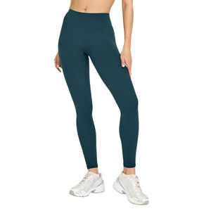 Trendy Women's Buttery Soft Solid <b>Yoga</b> Leggings Mid No Front Seam Naked Feel Gym <b>Pants</b> for Workout <b>Tights</b> Activewear - Product Image 2
