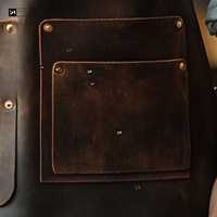 Tablier de soudage sans manches en cuir véritable de haute qualité fabriqué en usine LPN-0013 pour barbecue